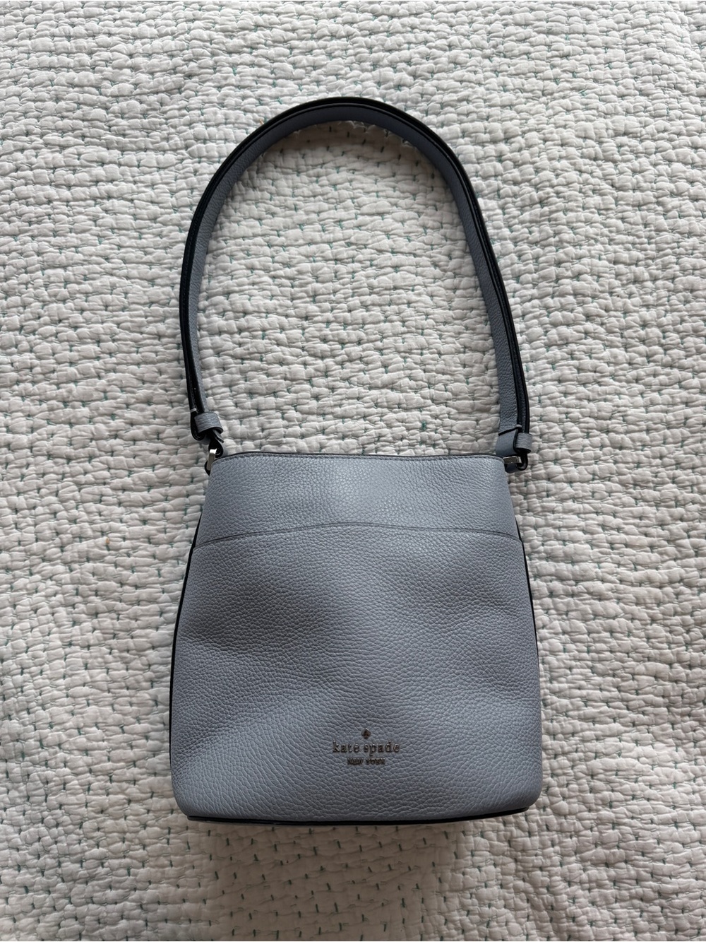 Kate Spade light blue Pebbled Leather Shoulder Bag